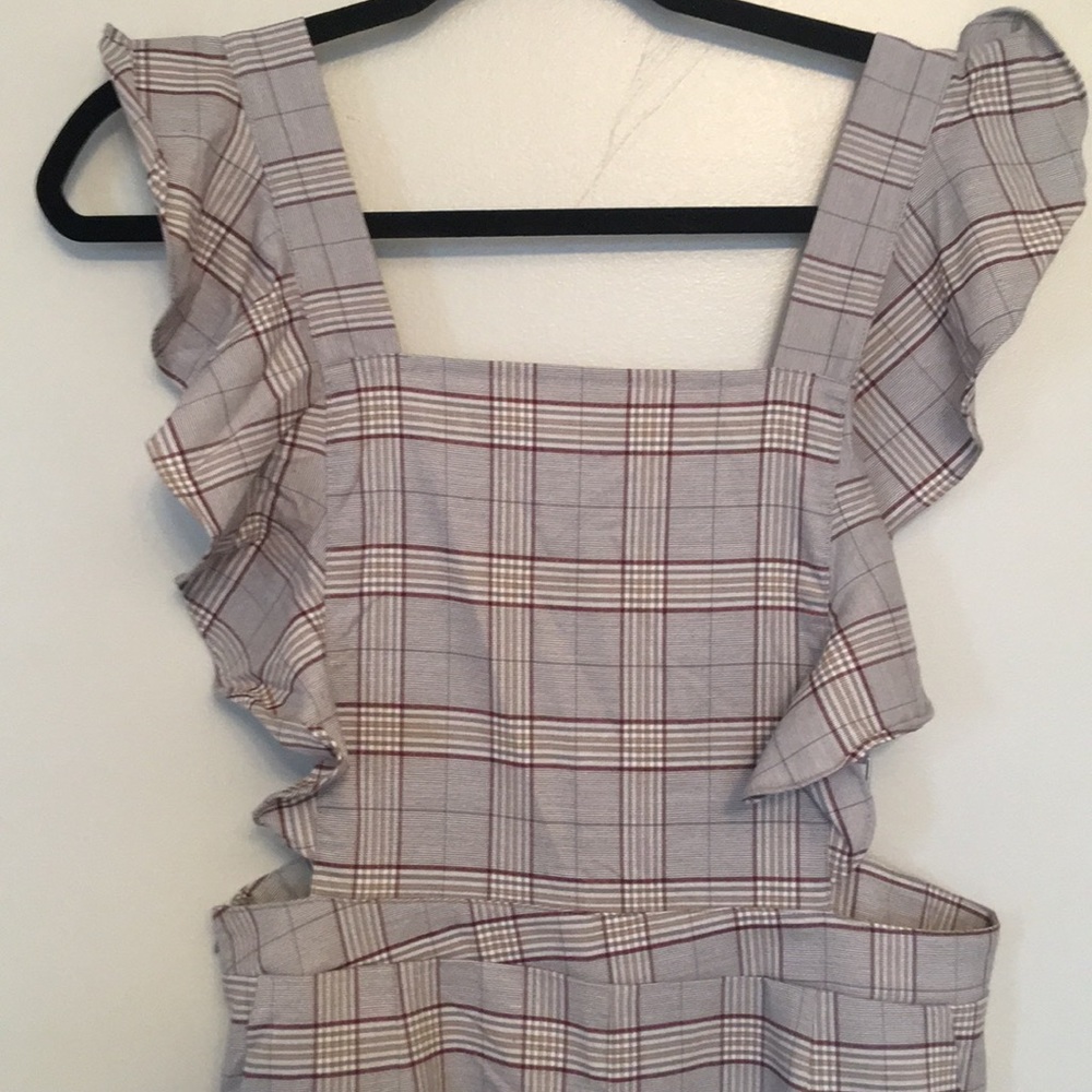 Umgee Wide Leg crop overalls with ruffle detailing - Picture 4 of 7